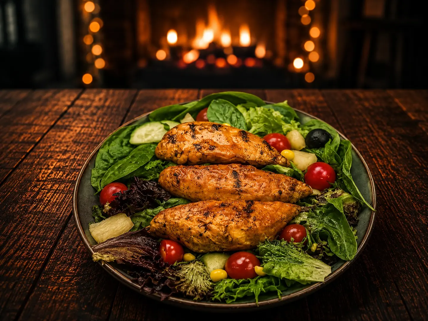 Grilled Chicken Strips Salad