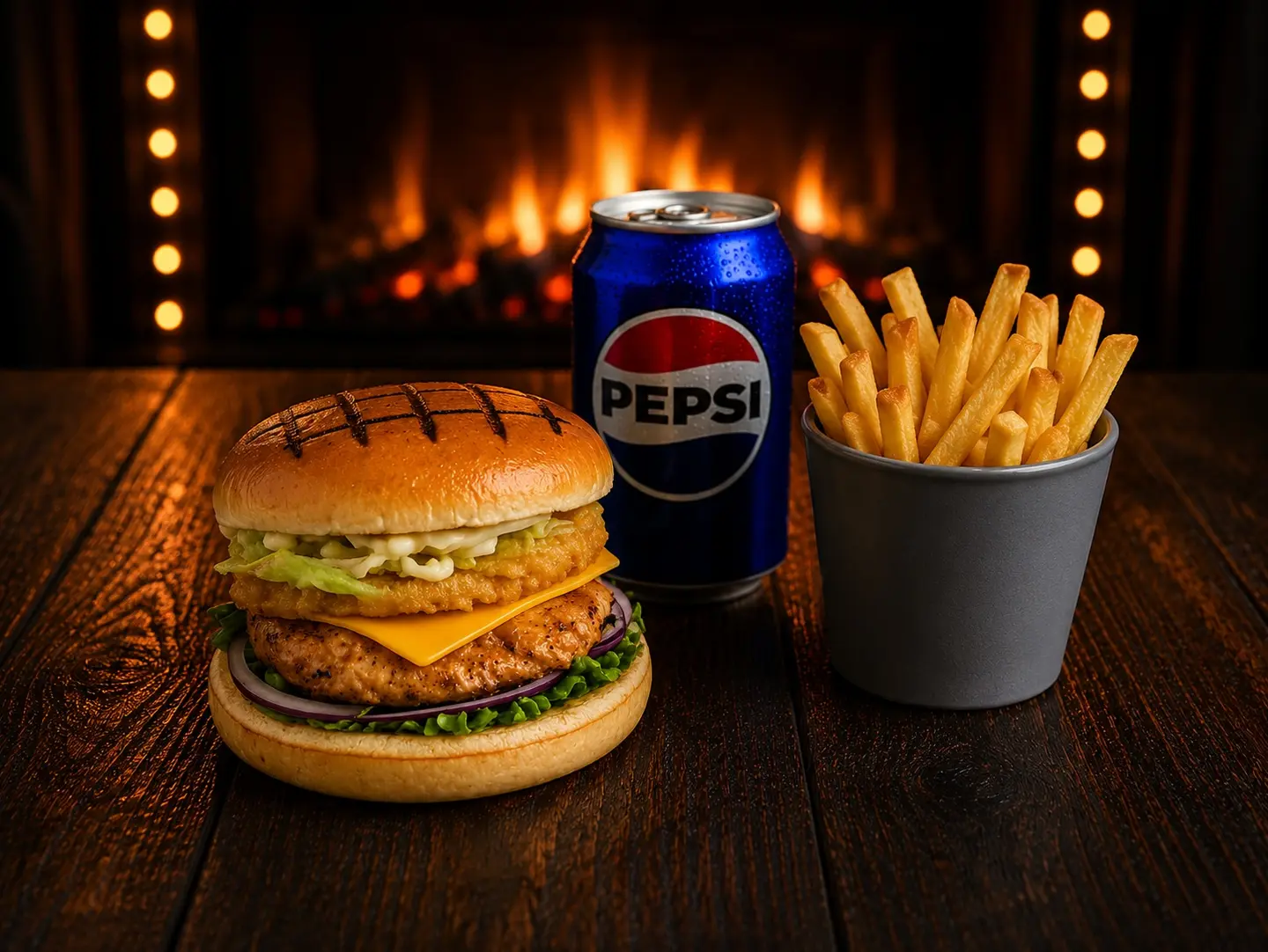 Tower Deluxe Burger With 1 Side & 1 Can Drink