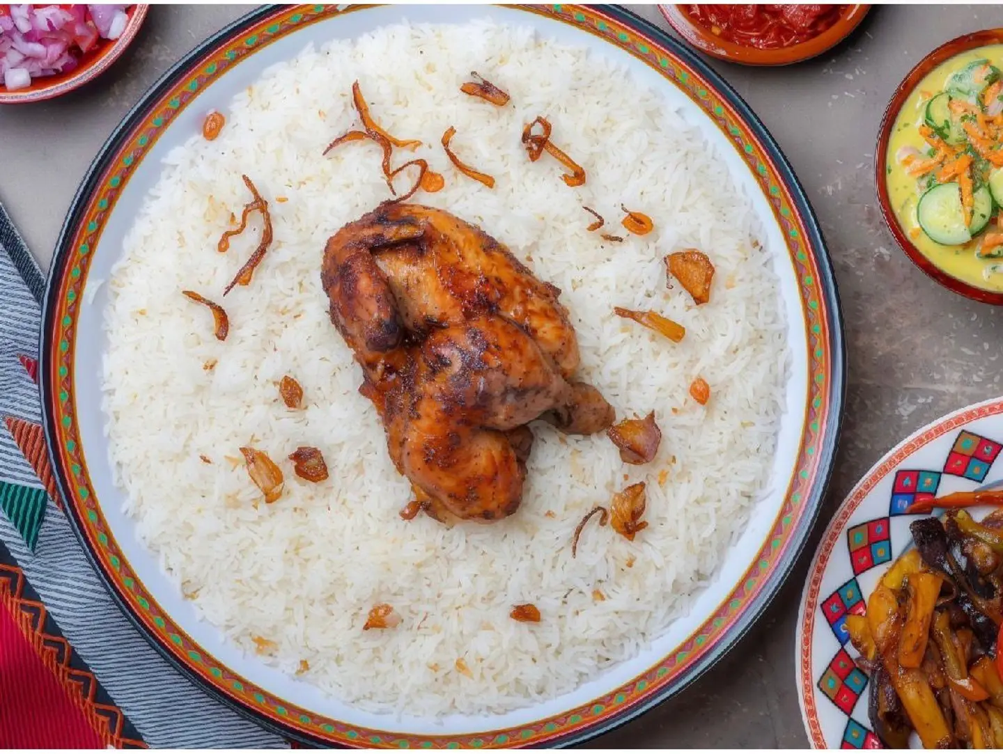 Half Grilled Chicken With Beshawari Rice