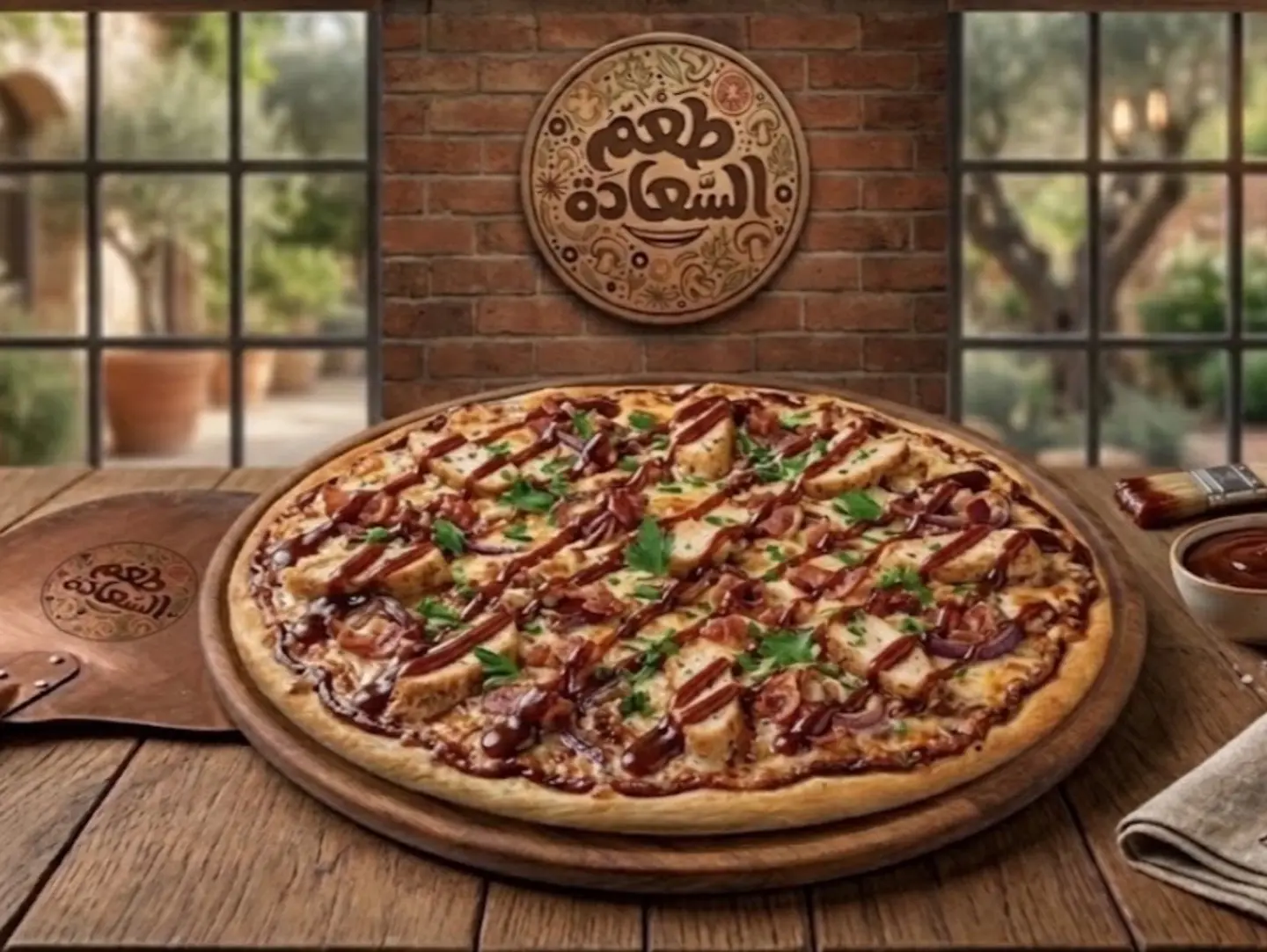 Chicken Bbq Pizza - Middle