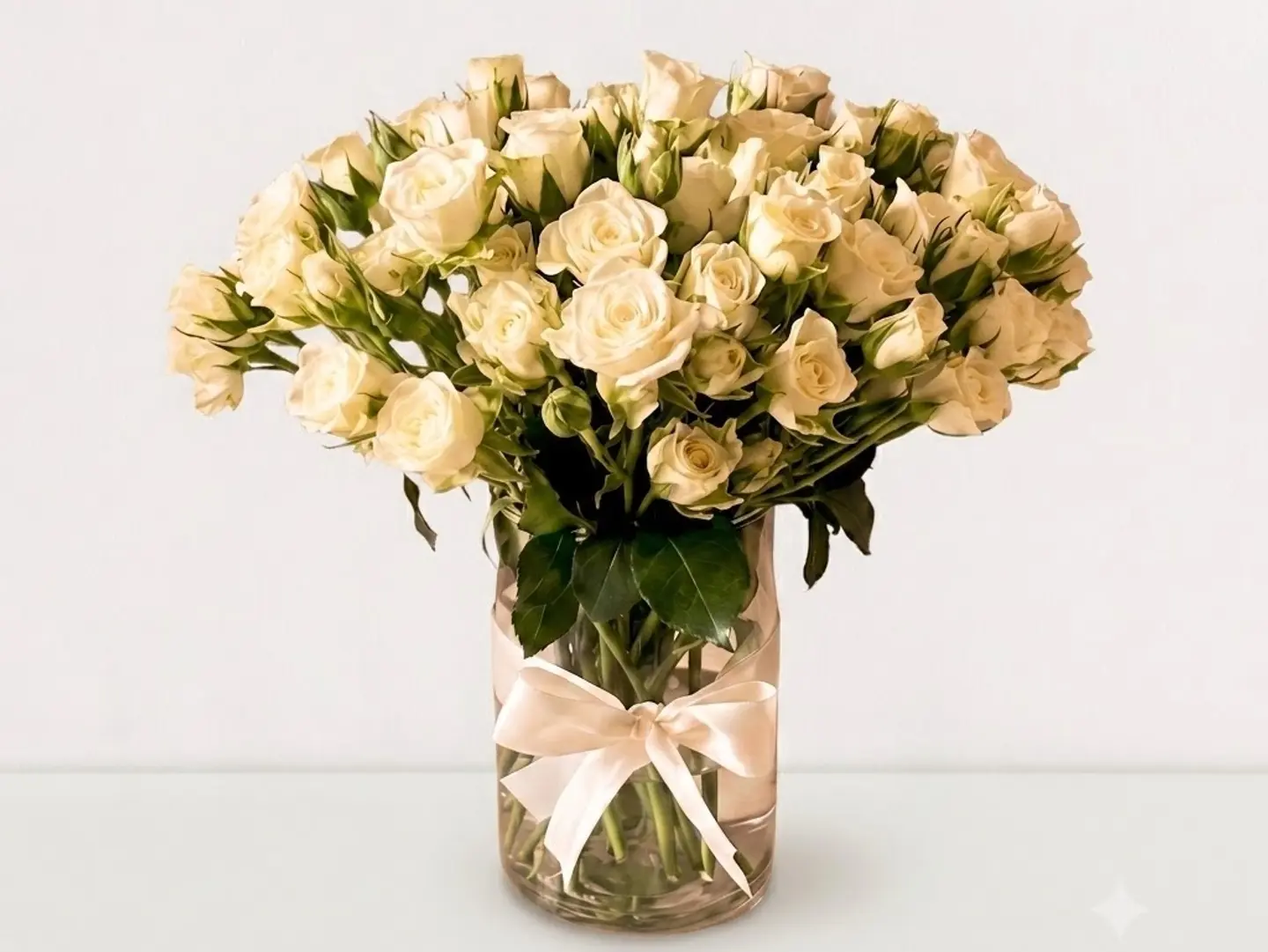 Cream Spray Roses Vase