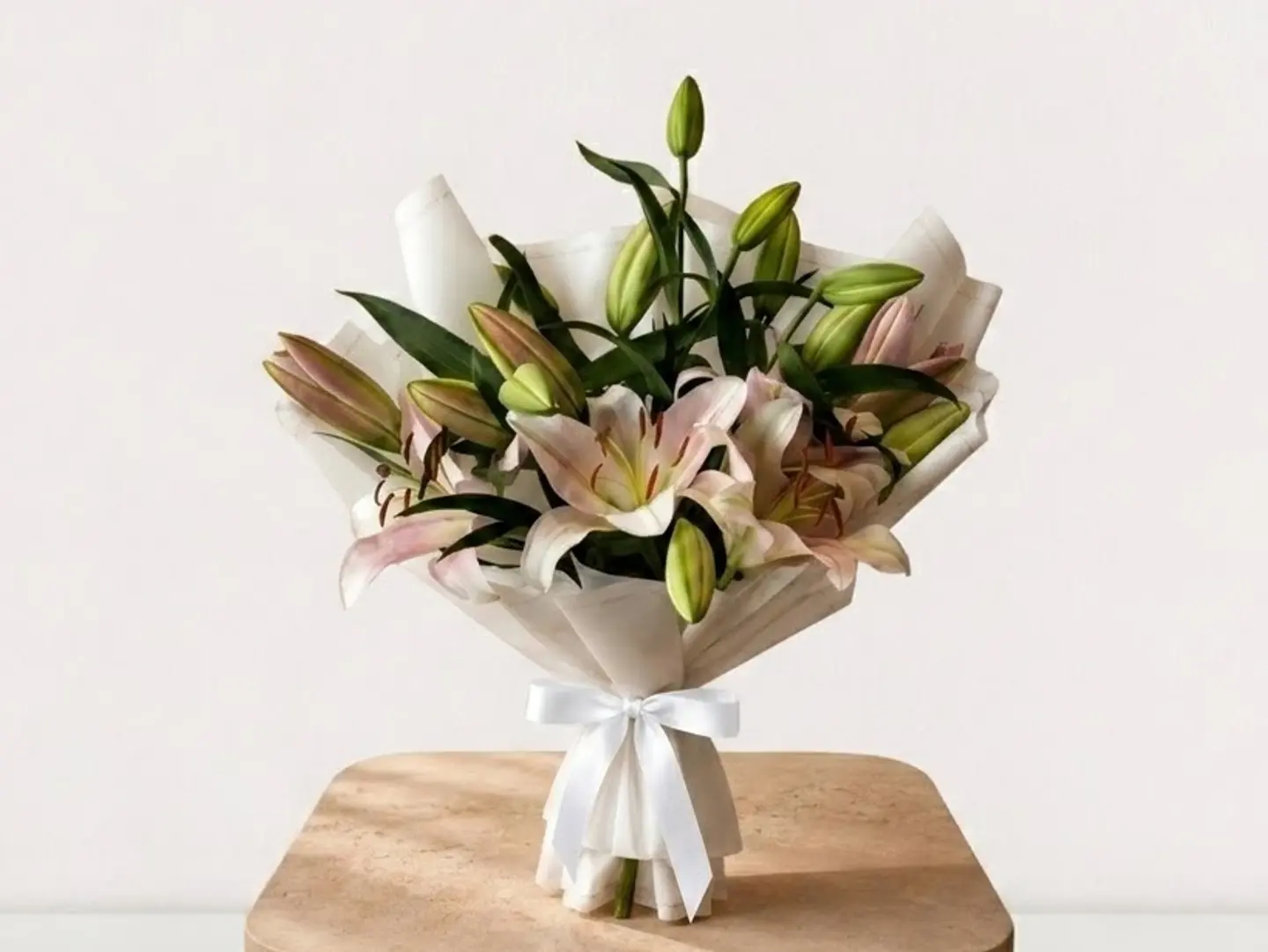 White Oriental Lilies