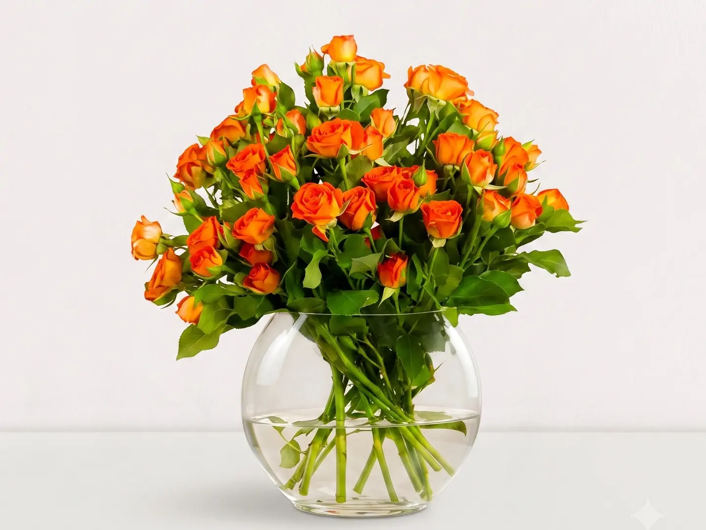 Orange Spray Roses Vase