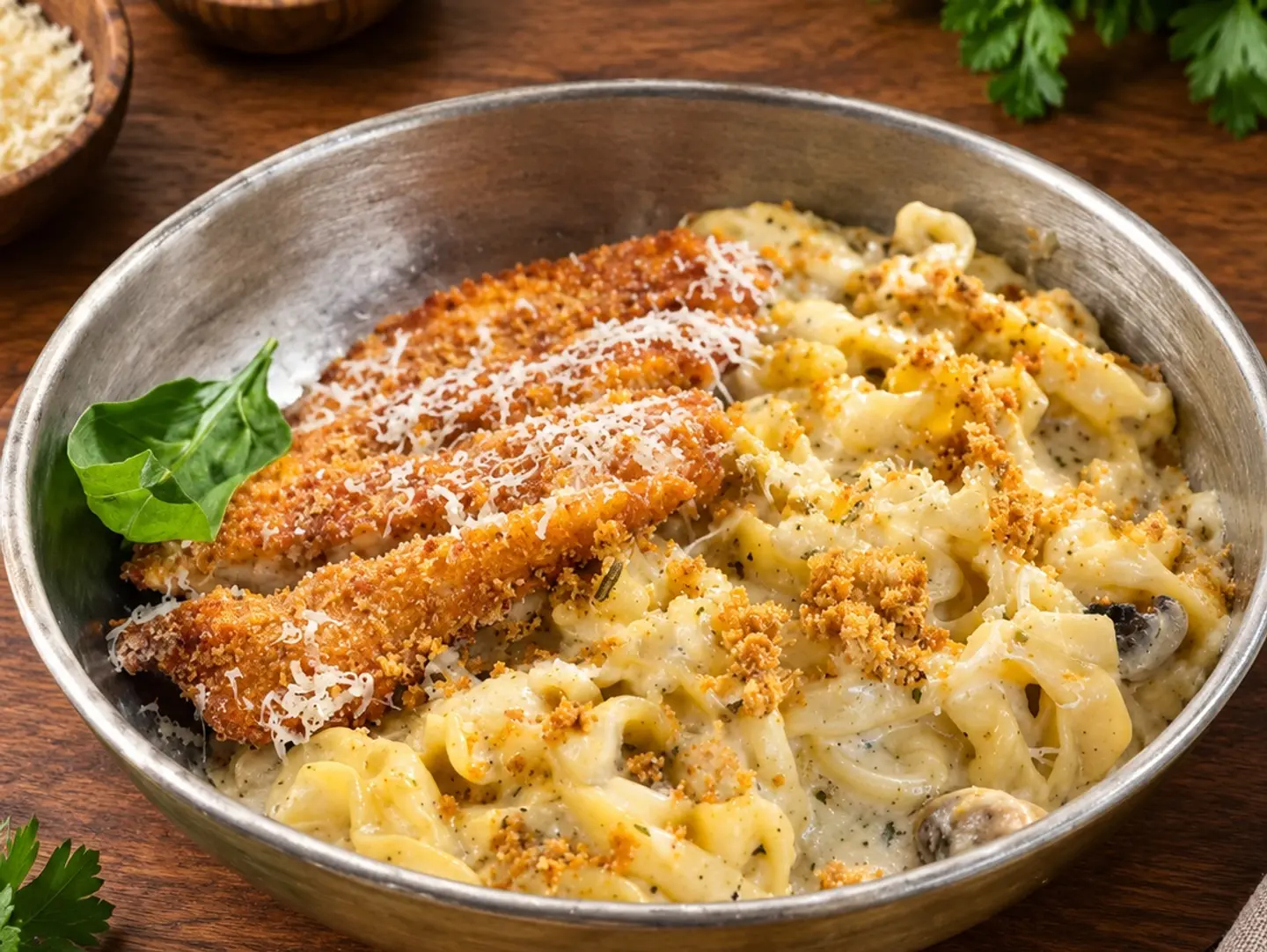 Crispy Chicken Tagliatelle