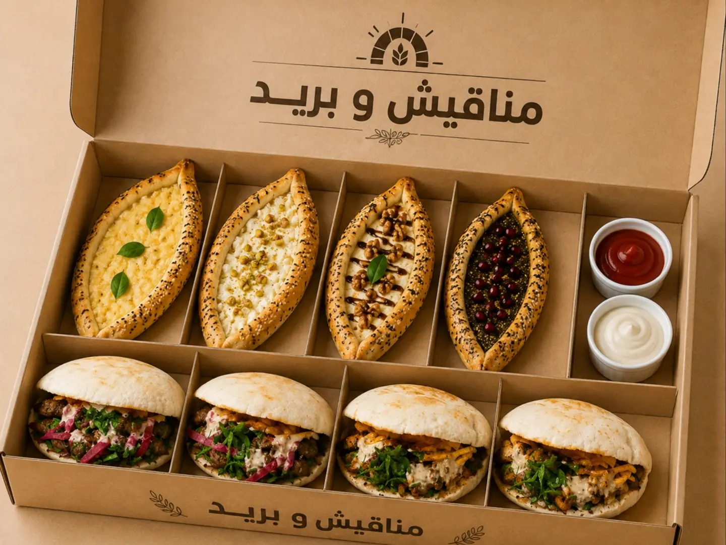 Mix Box - 6 Pcs 3 Sandwiches & 3 Fatayer