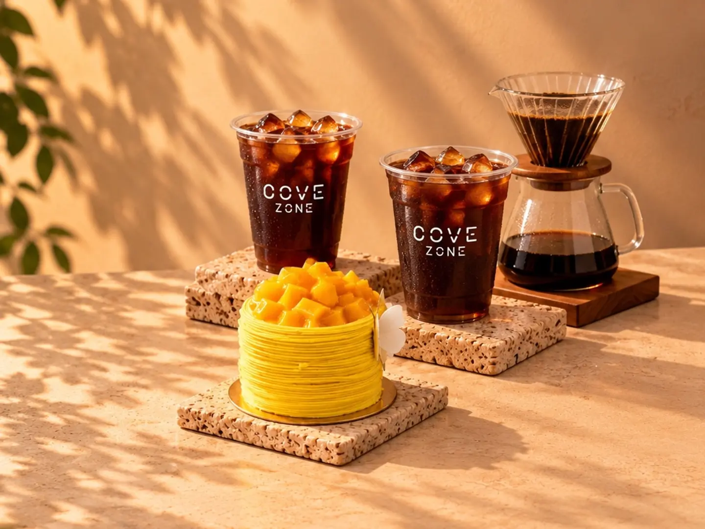 Two Large Ice V60 Coffees + One Dessert