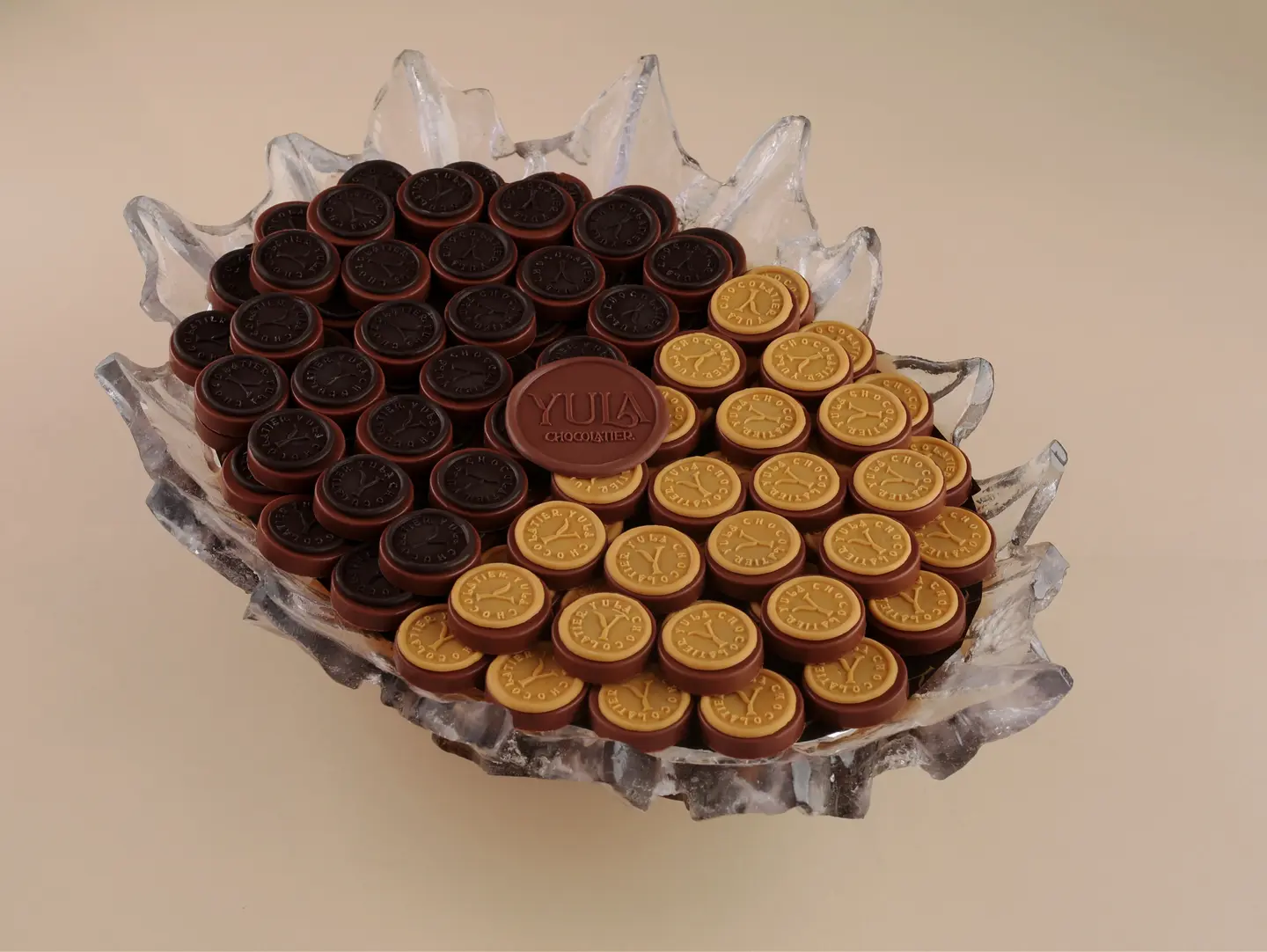 Gold & Clear Oval Tray