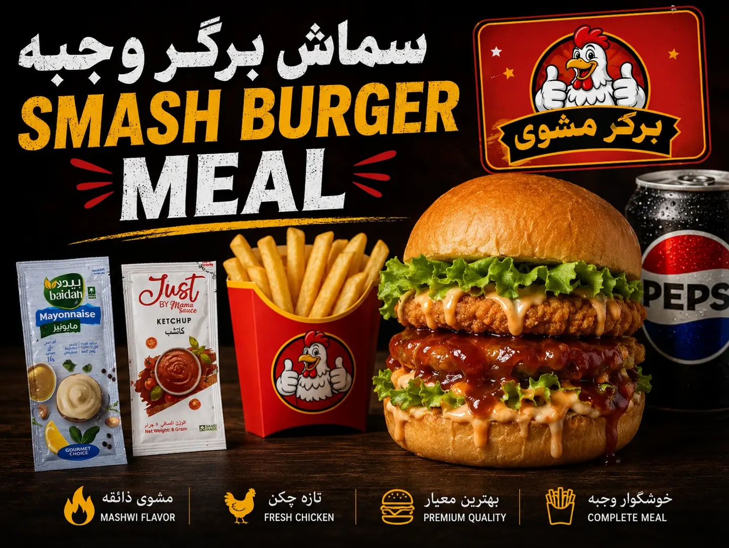 Grill Shamash Burgar With Cheese Meals