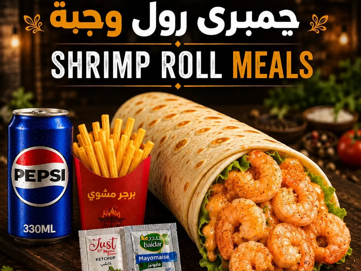 Shrimp Roll With Cheese Meal