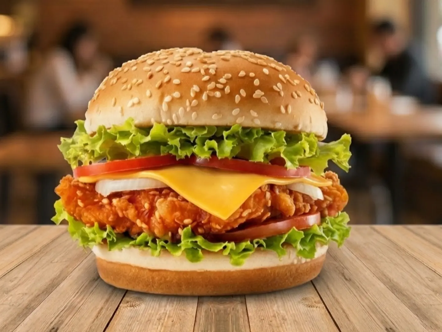 Crispy Burger With Cheese