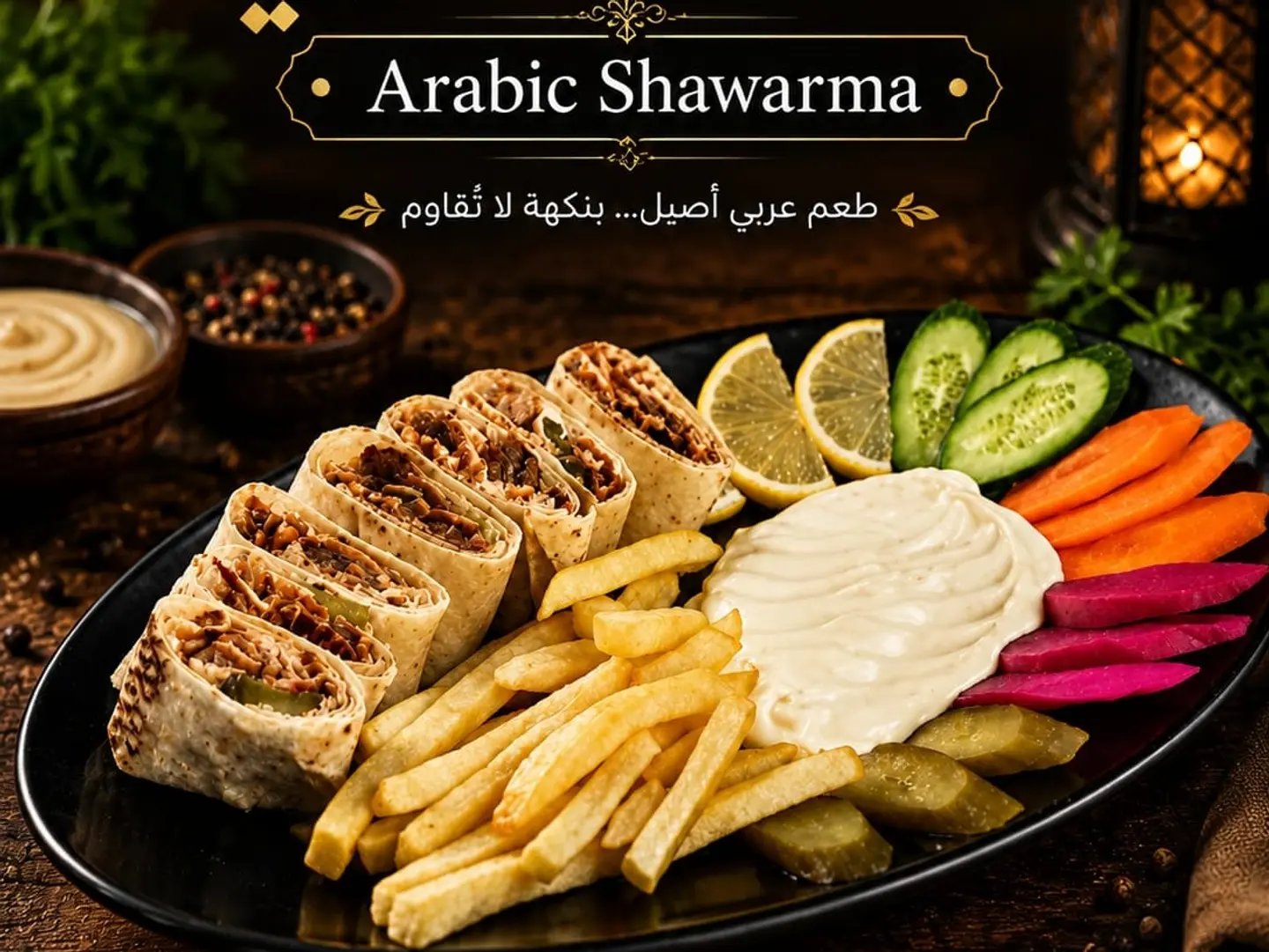 Arabic Shawarma With Sauce