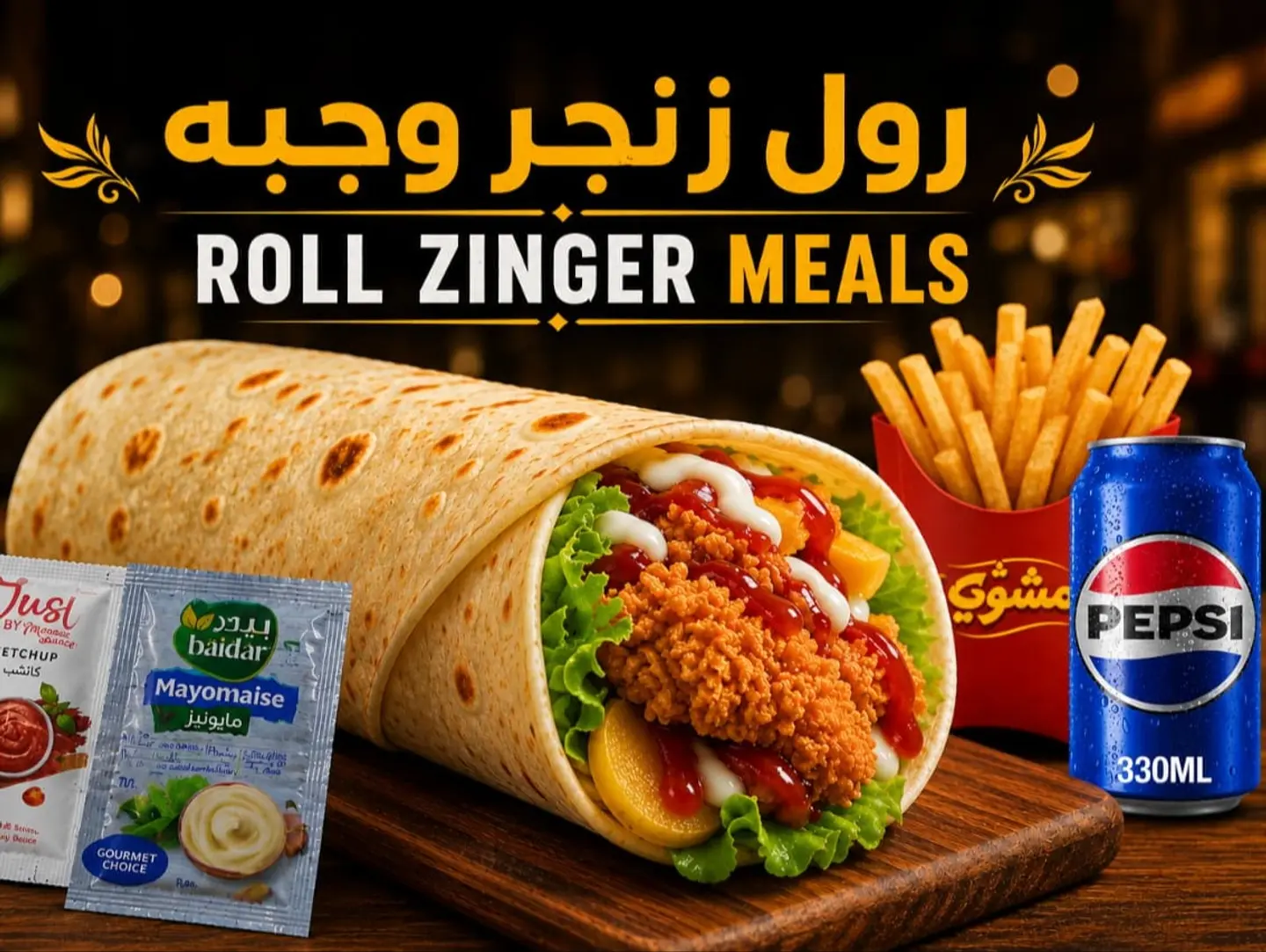 Roll Zinger With Cheese Meals