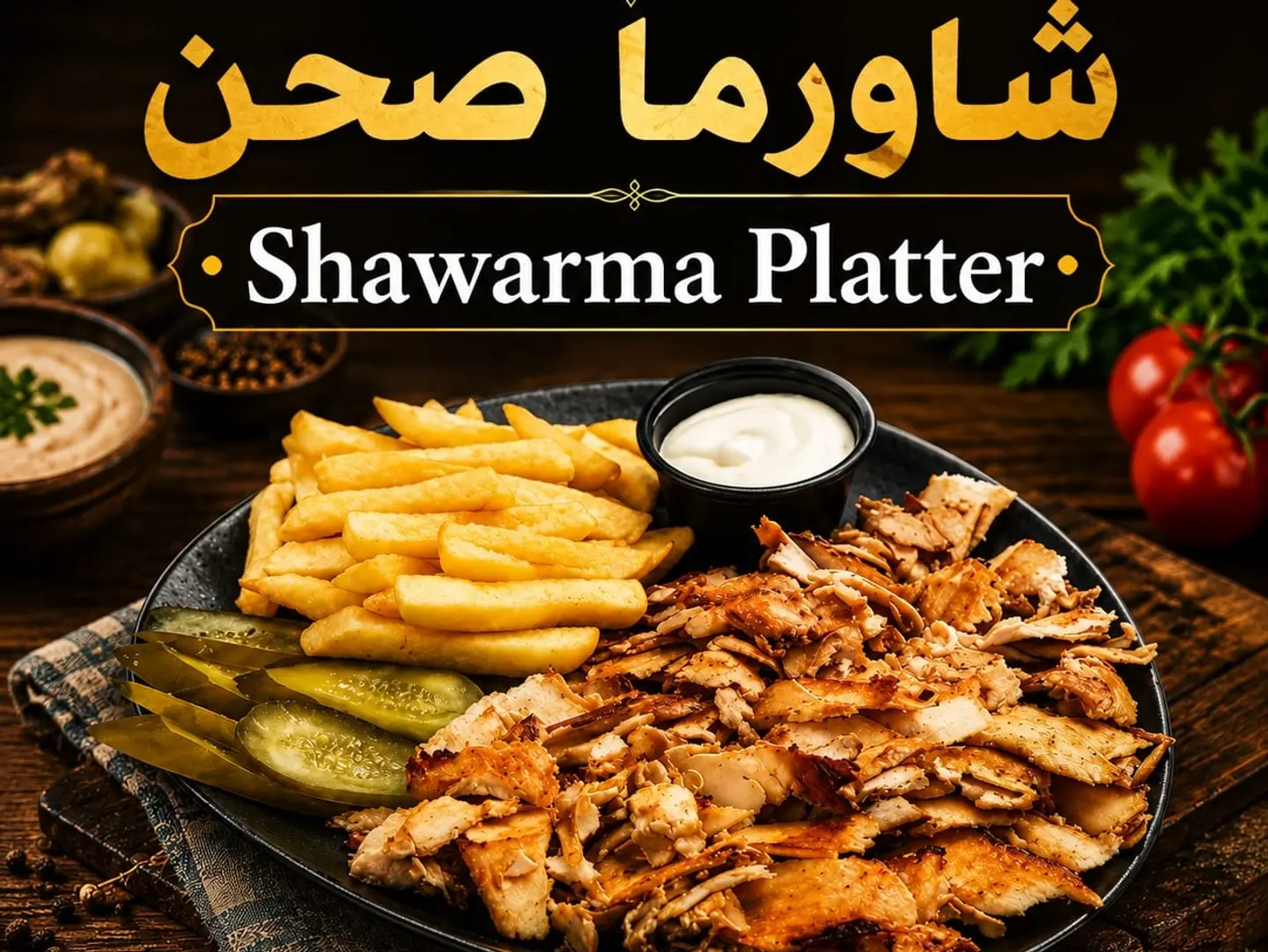Sharwma Platter With Sauce