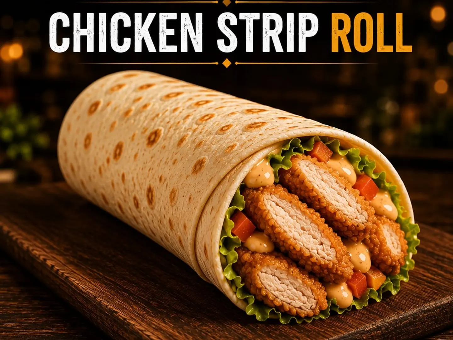 Chicken Stripes Roll With Cheese