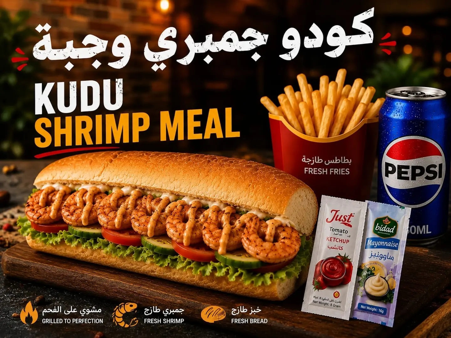 Kudu Shrimp With Cheese Meals