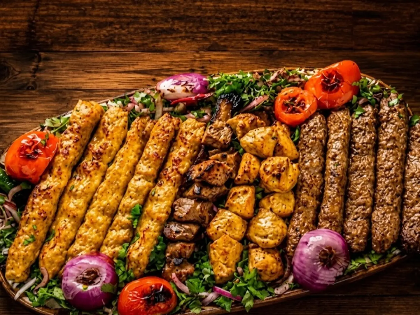 ½ Kg Mixed Grill Platter (7 Skewers).