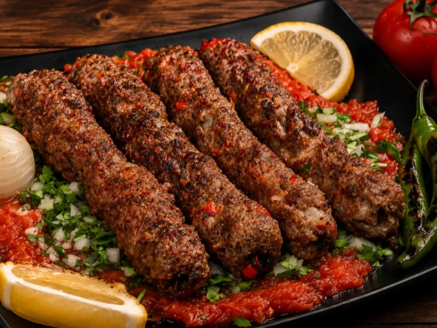 Beef Kebab Plate (4 Skewers)