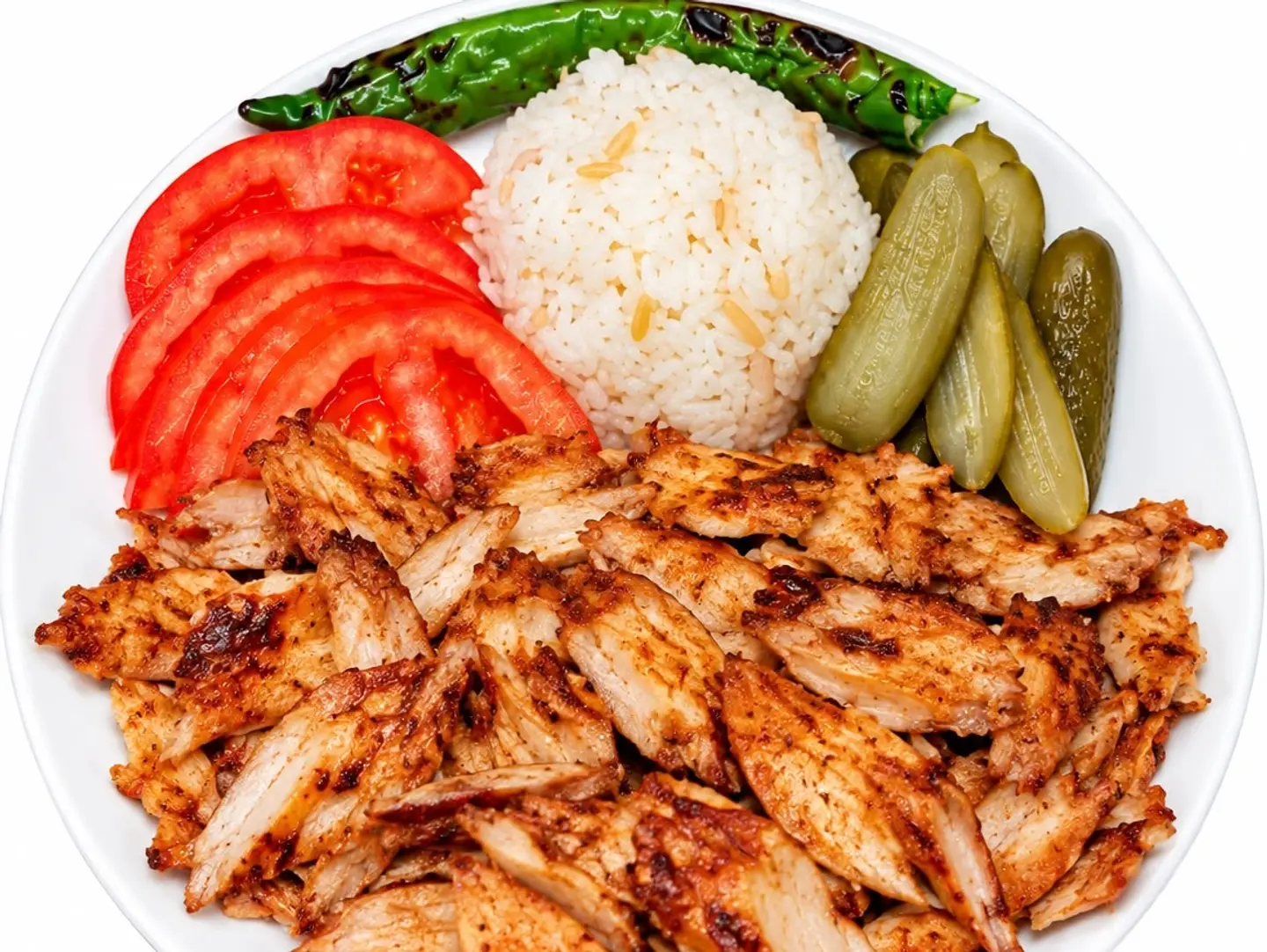 شاورما دجاج مع رز