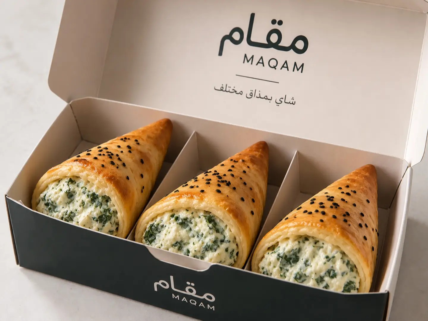 Labneh Cones Box   3 Pieces