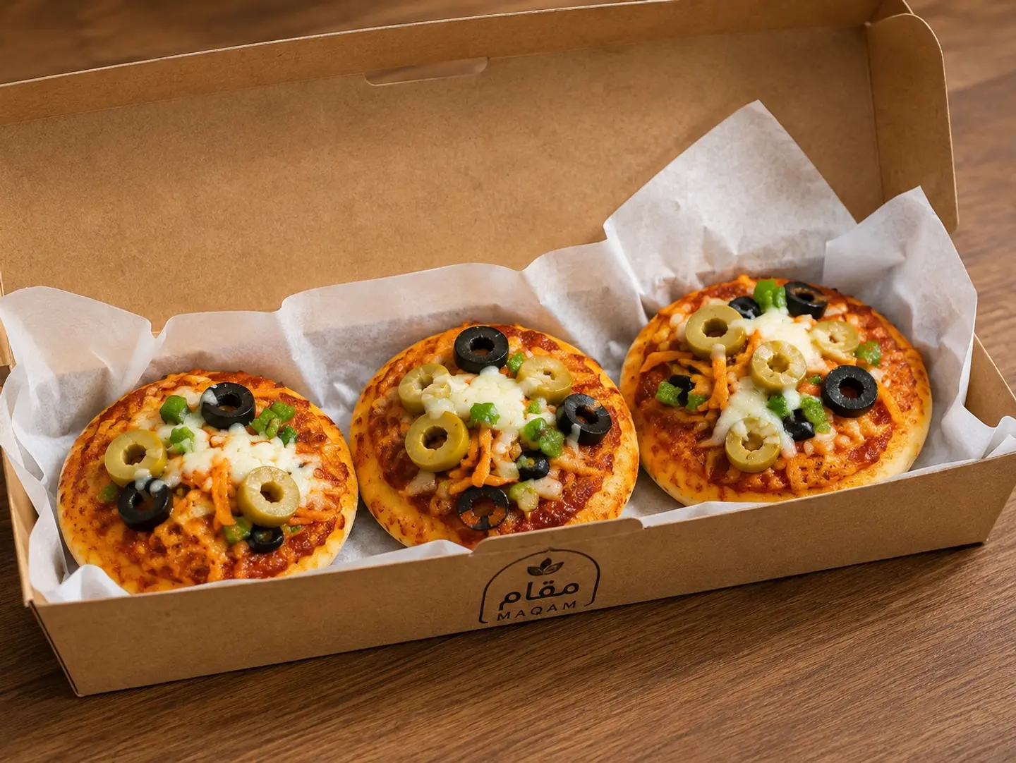Mini Pizza Box   3 Pieces