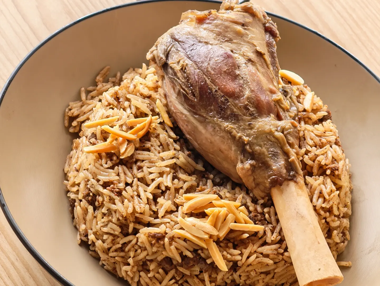 Lamb Shank With Oriental Rice