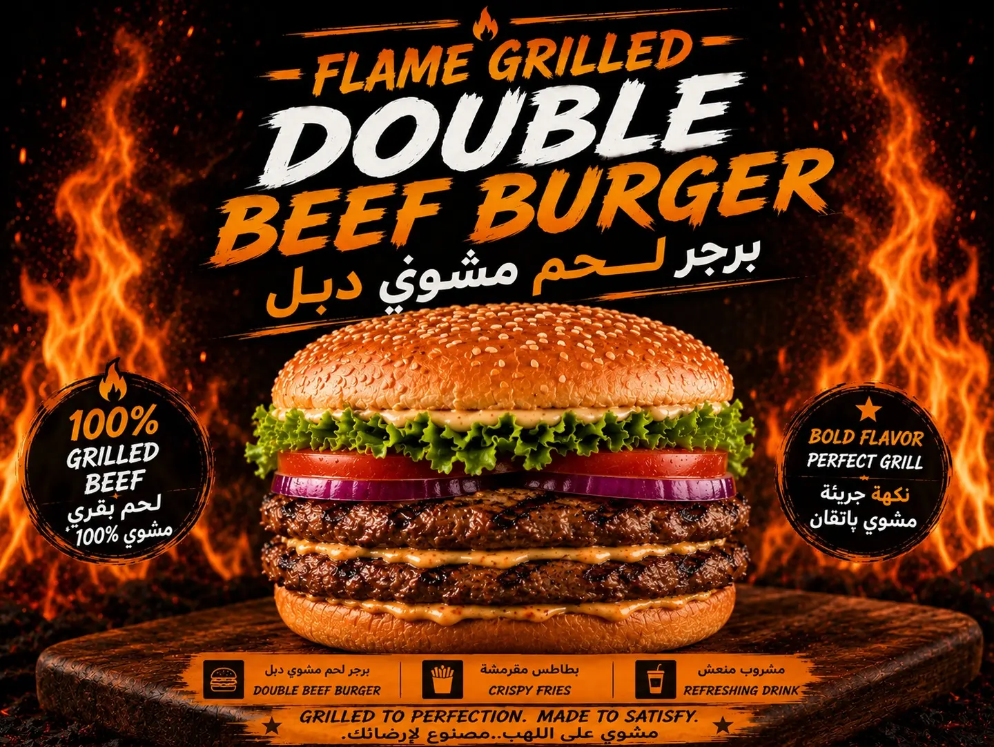 Double Beef Grill Burger