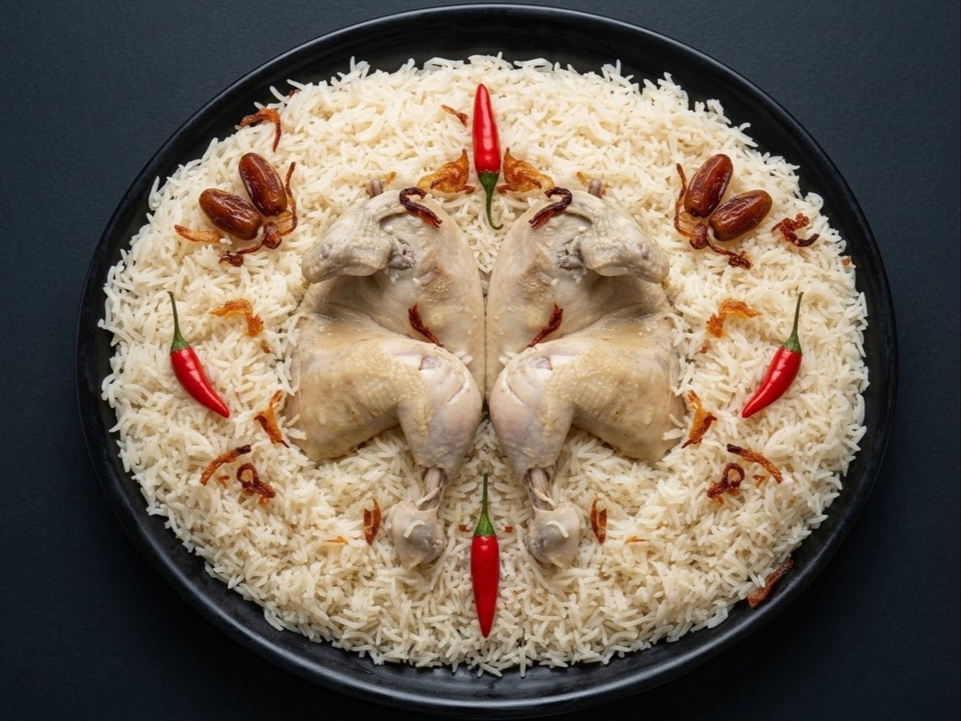 كبسة بداوي - نص حبة دجاج