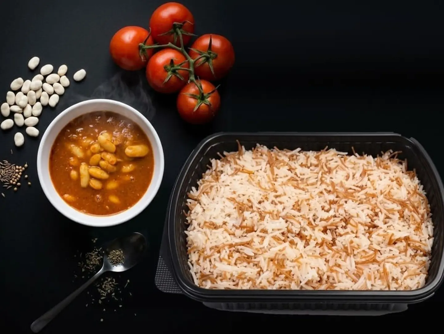 فاصوليا بيضاء مع الارز