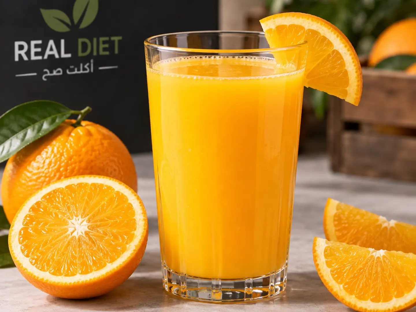 عصير برتقال طازج