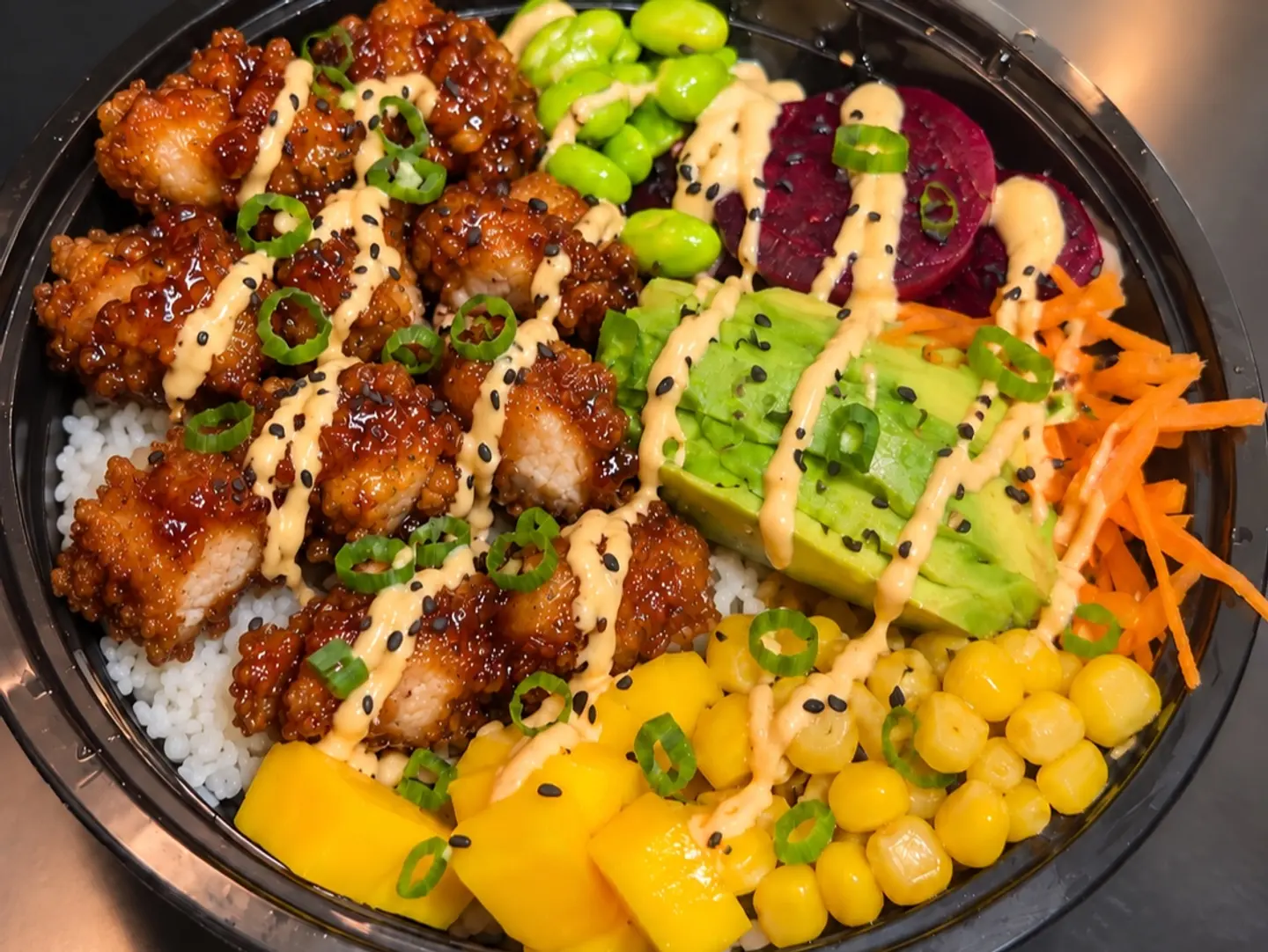 Teriyaki Chicken Poke Bowl