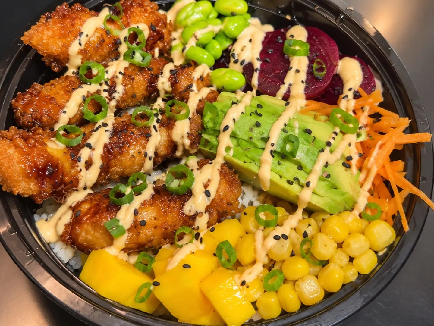 Teriyaki Tempura Poke Bowl