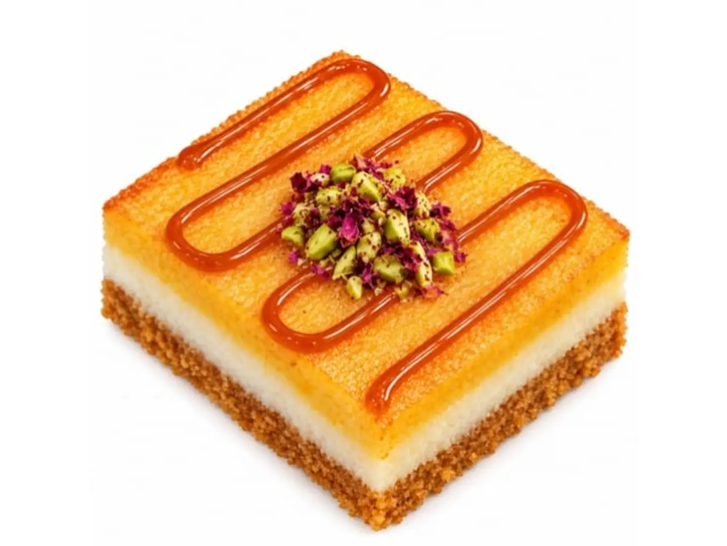 Caramel Cheese Basbousa