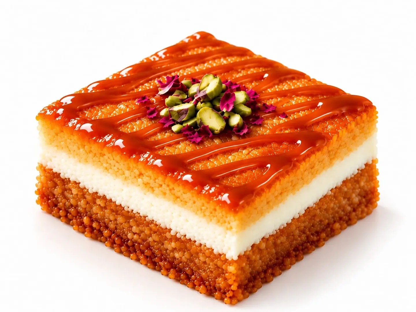 Caramel Cheese Basbousa