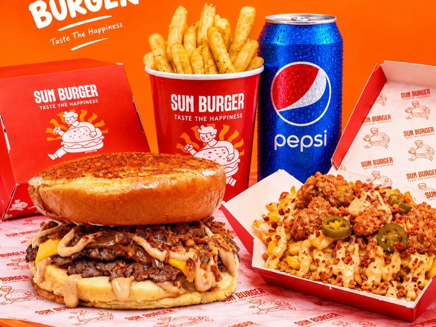 Sun Beefburger+Sun Chicken Fries+Fries+Drinks Combo