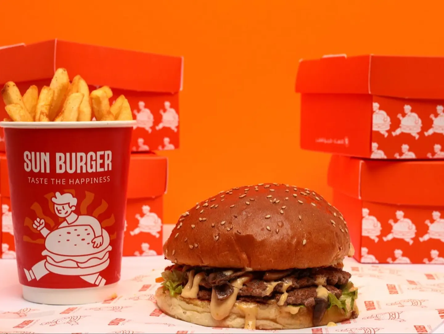 Delight Beef Burger Combo & Fries