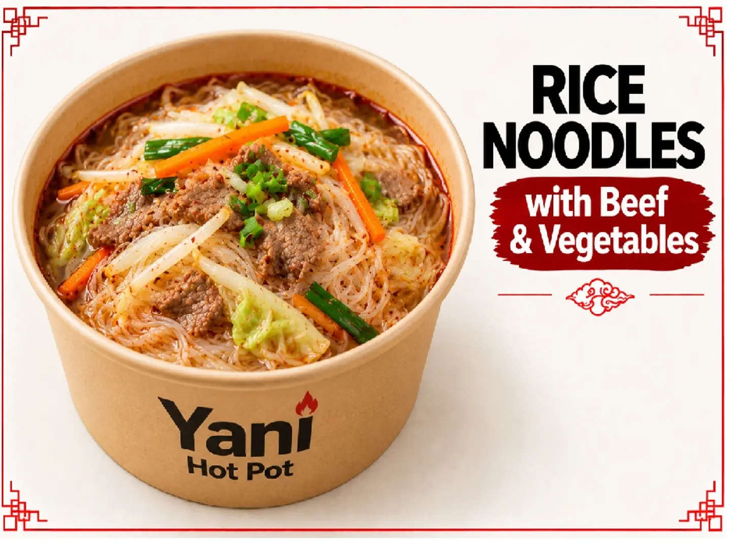 Rice Noodles With Beef And Vegetables