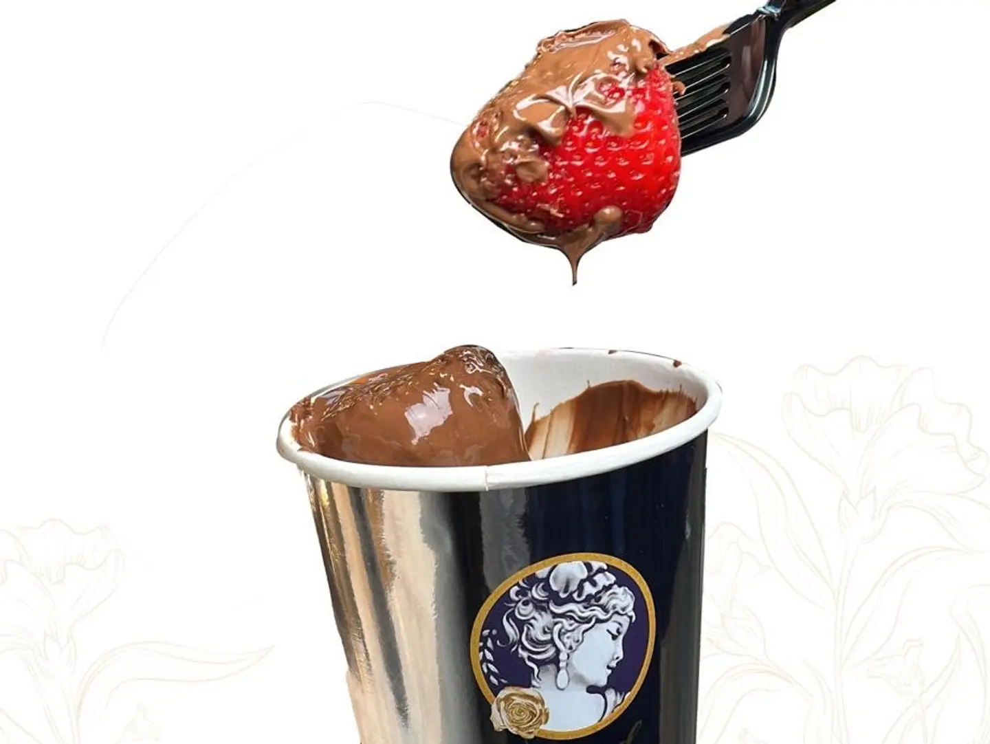فراولة مع شوكولاتة