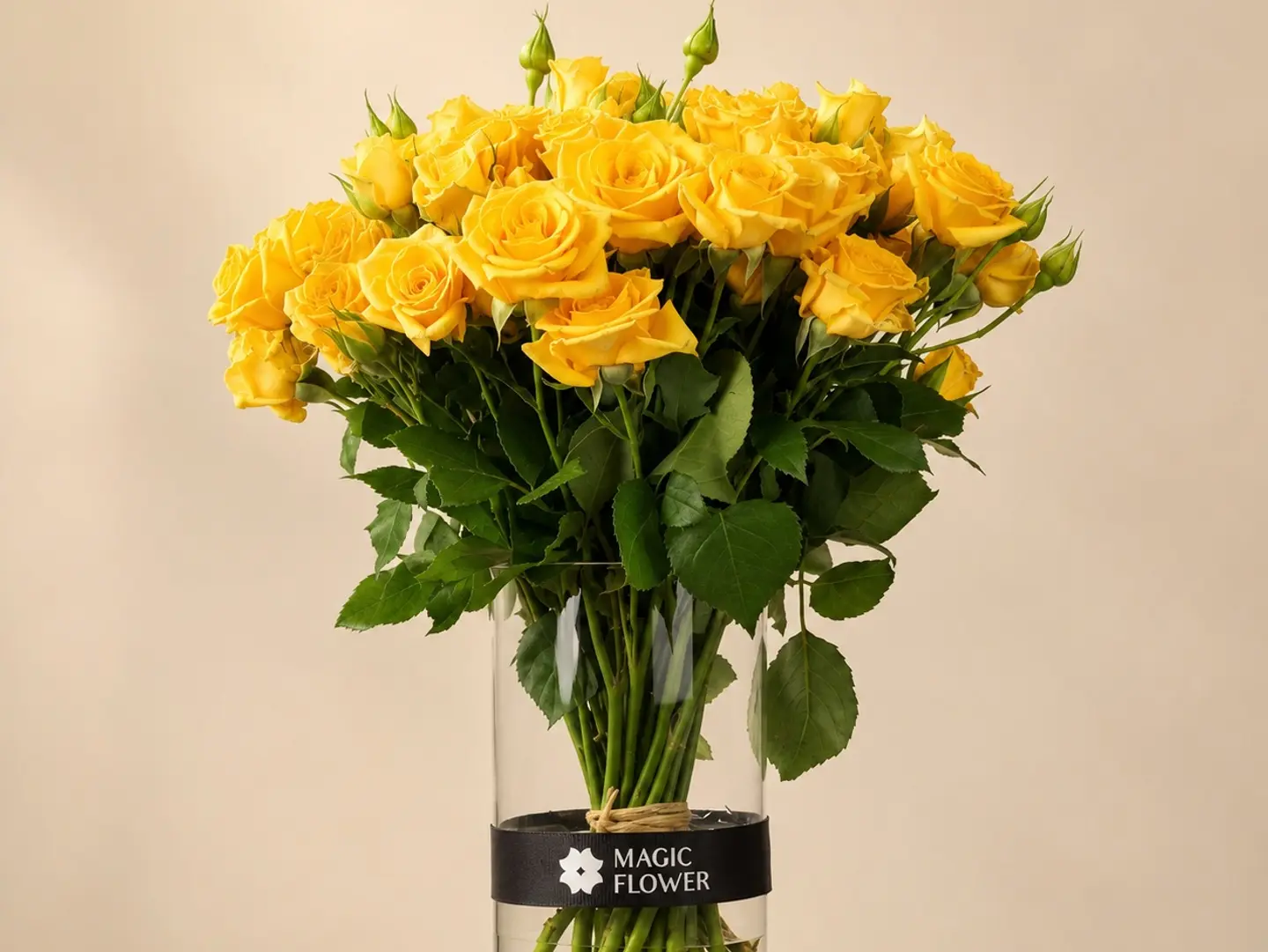 Yellow Baby Rose Arrangement