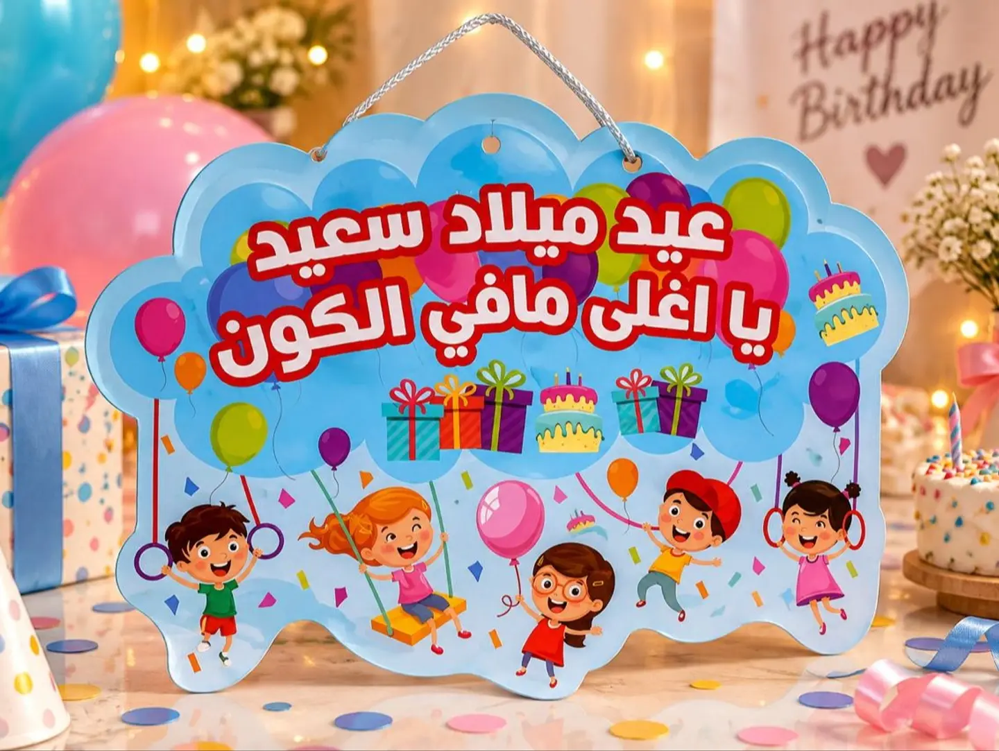 Happy Birthday Blue Pendant