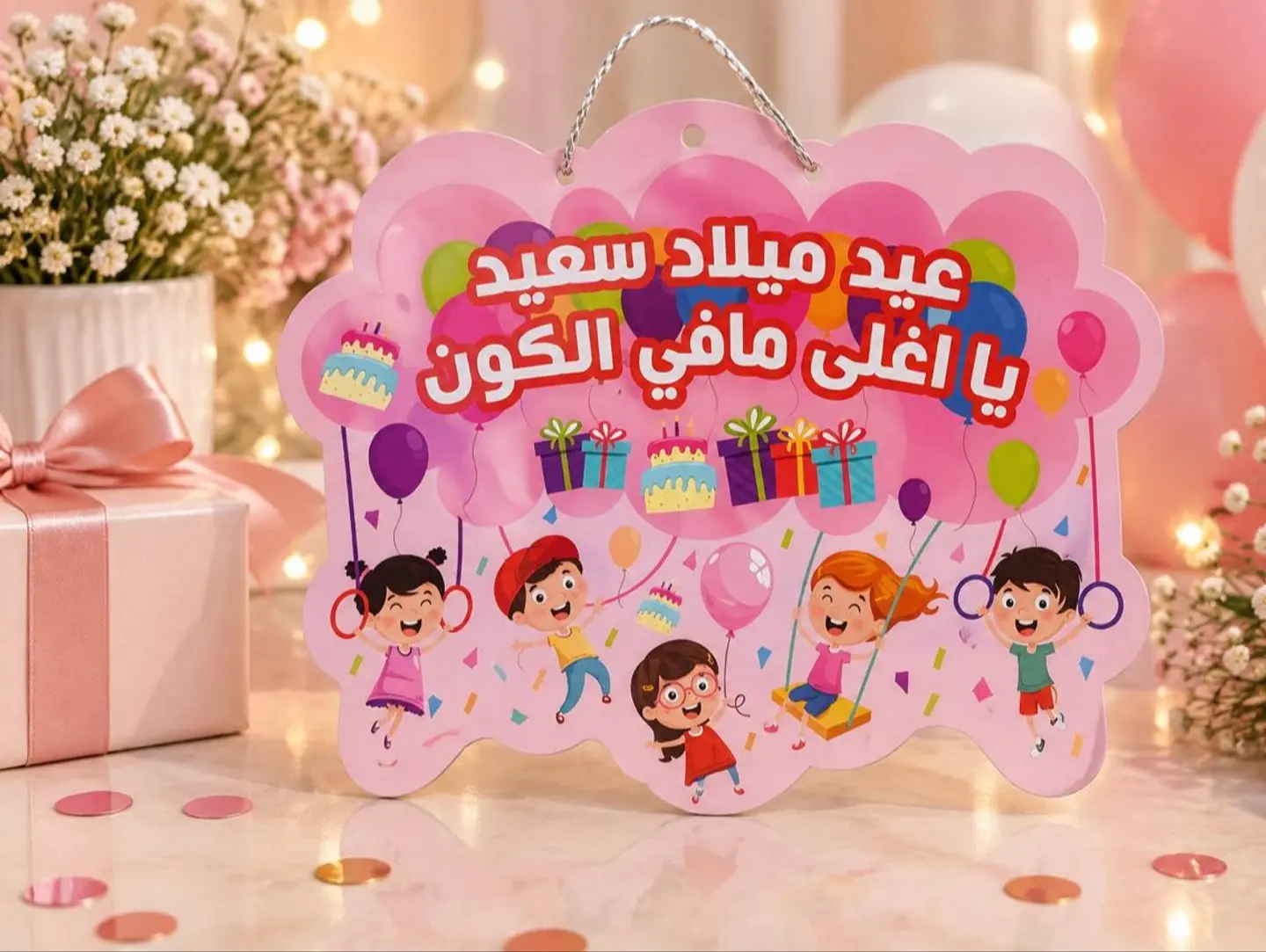 Happy Birthday Pink Pendant