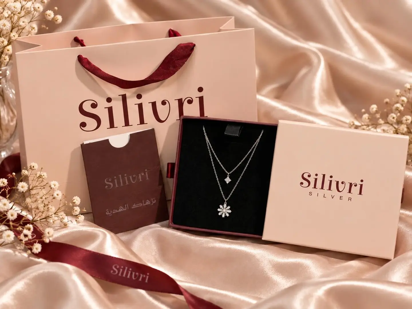 Silver Dew Star Necklace