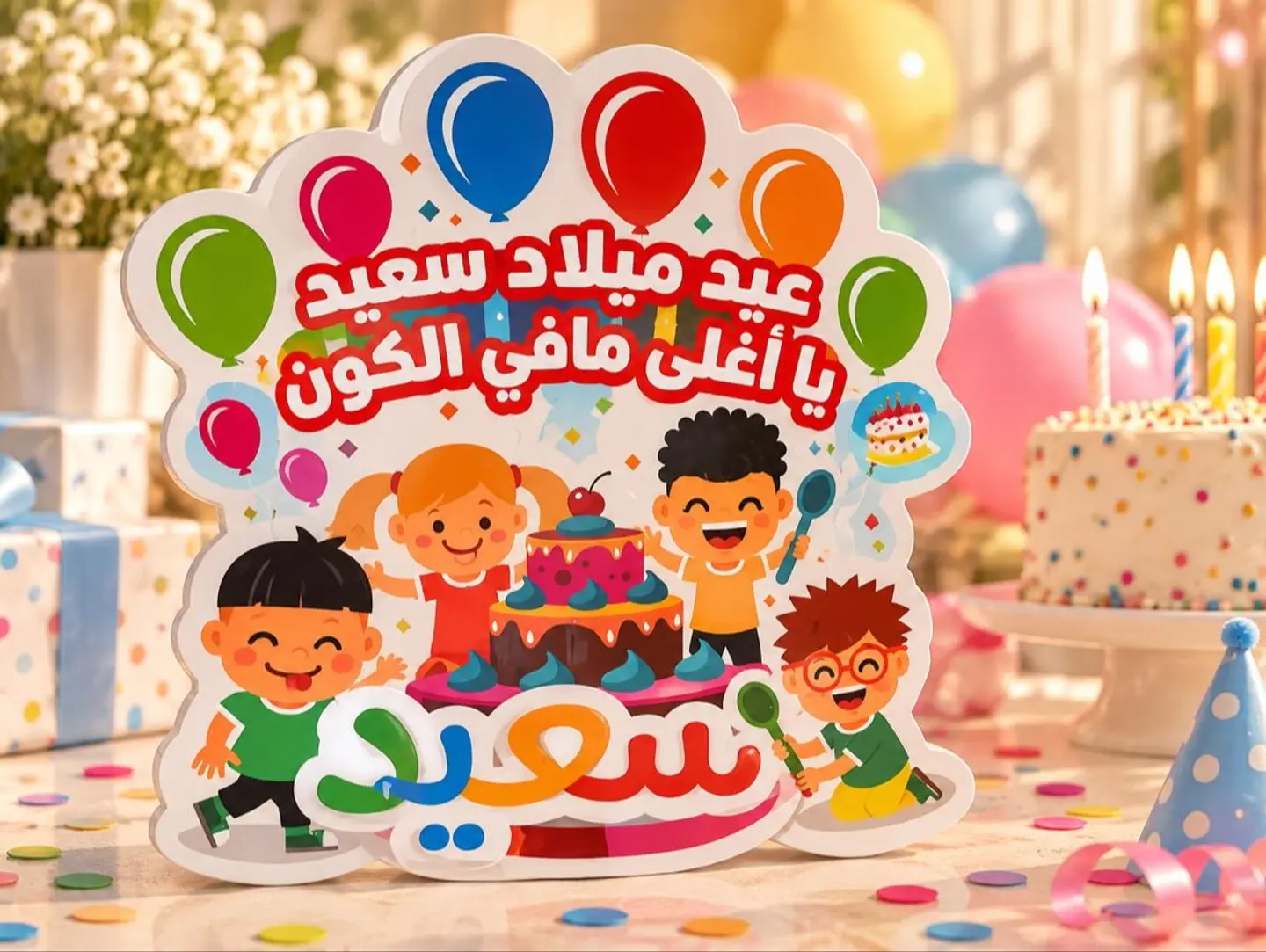 Happy Birthday White Pendant