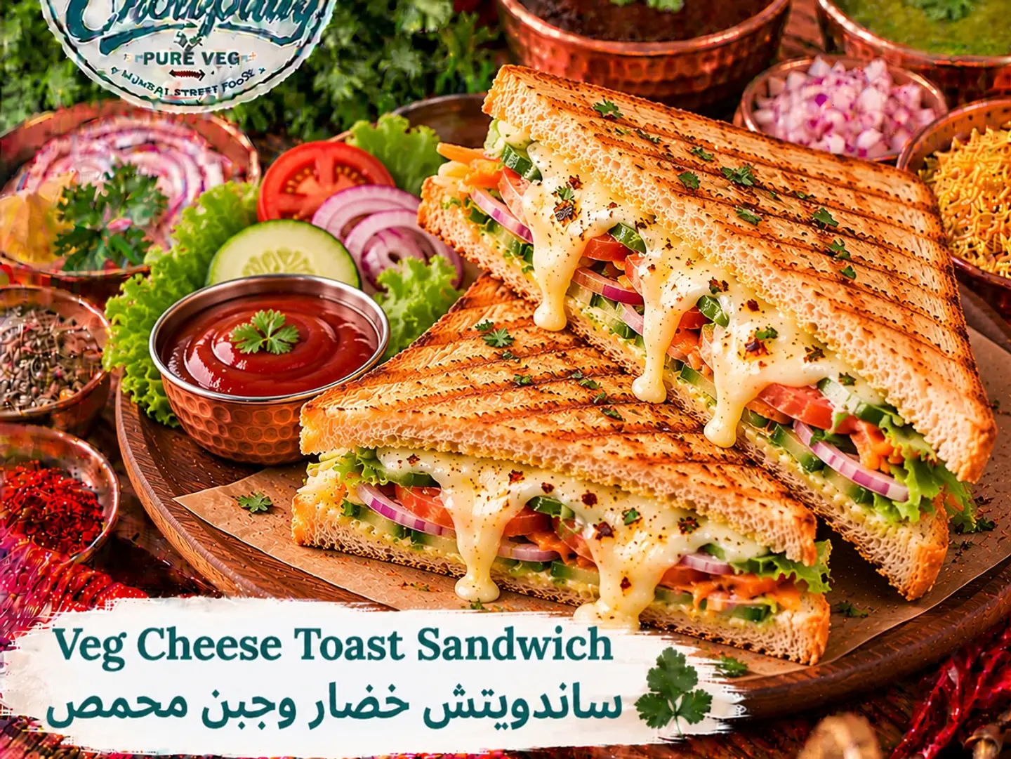 Veg Cheese Toast Sandwich