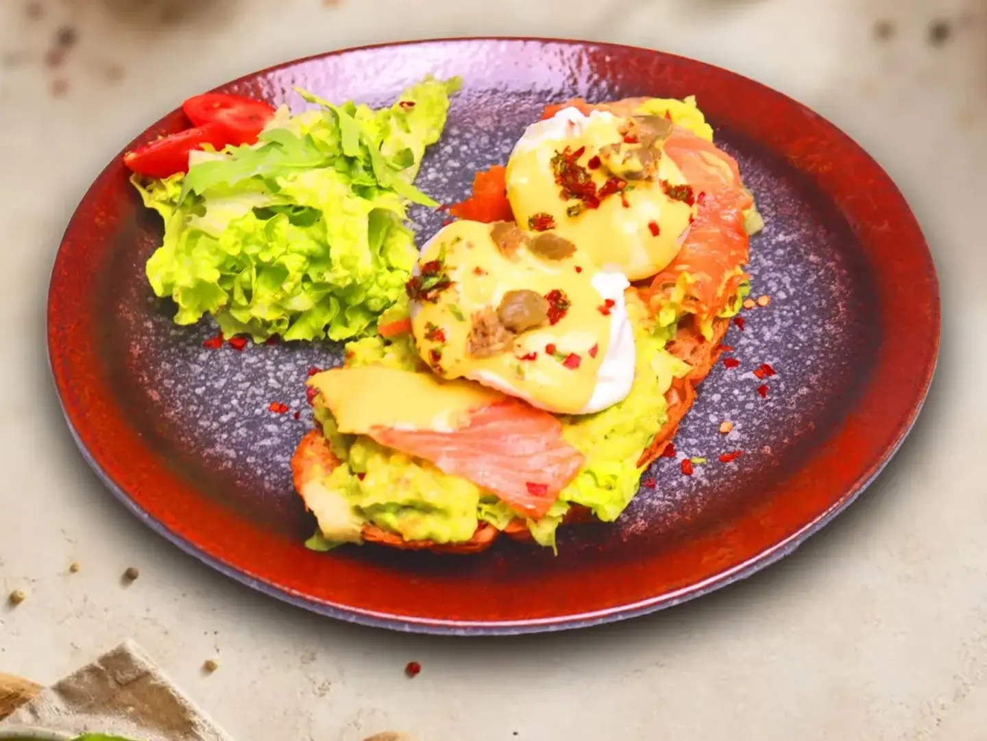 Salmon Avocado Benedict