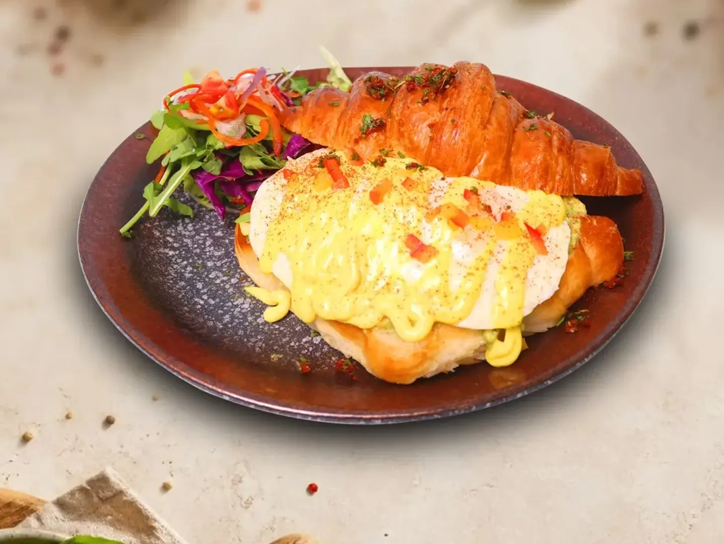 Croissant Avocado Benedict