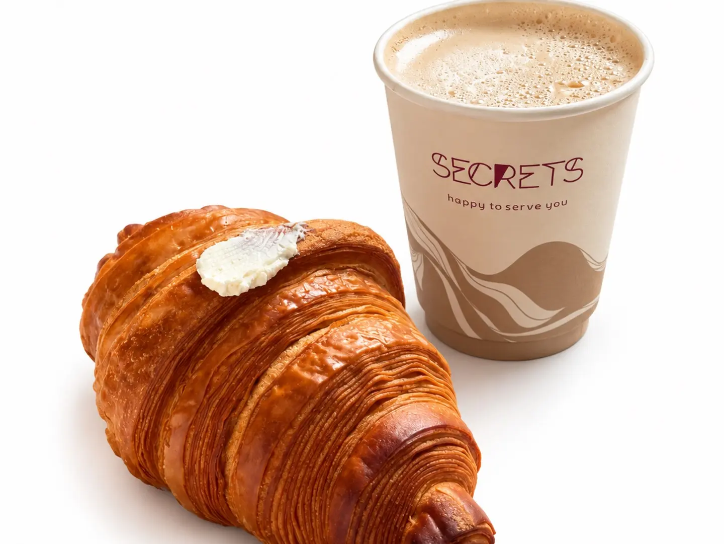 Karak With Cheese Croissant