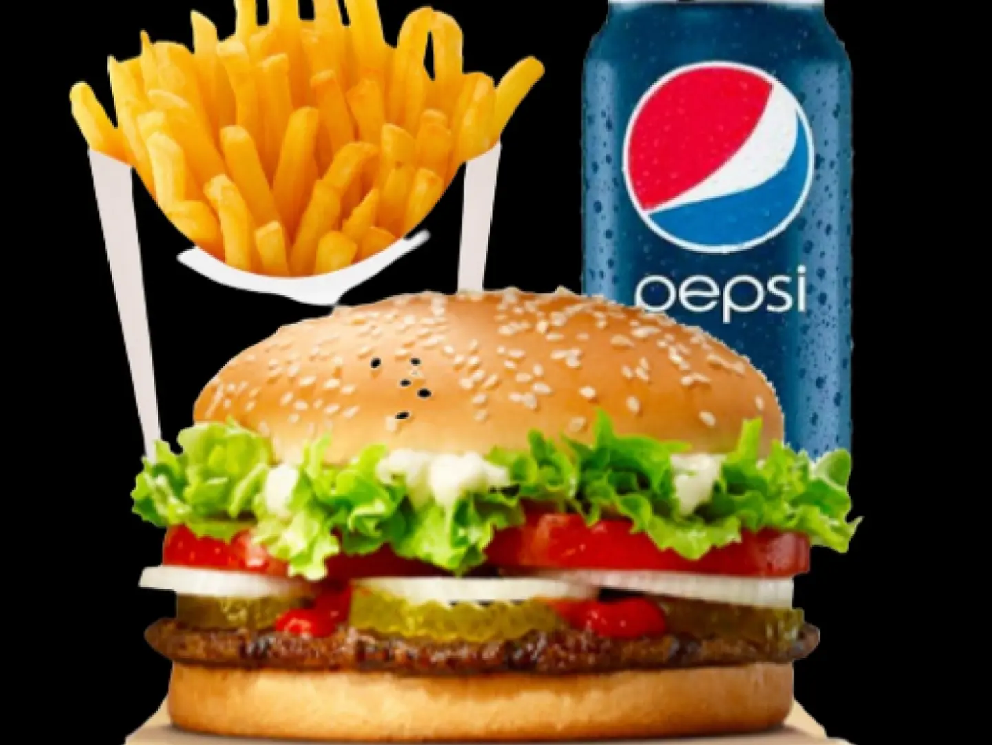 Grilled Chicken Burger Meal (Griddle Cooked) With Fries And A Drink.