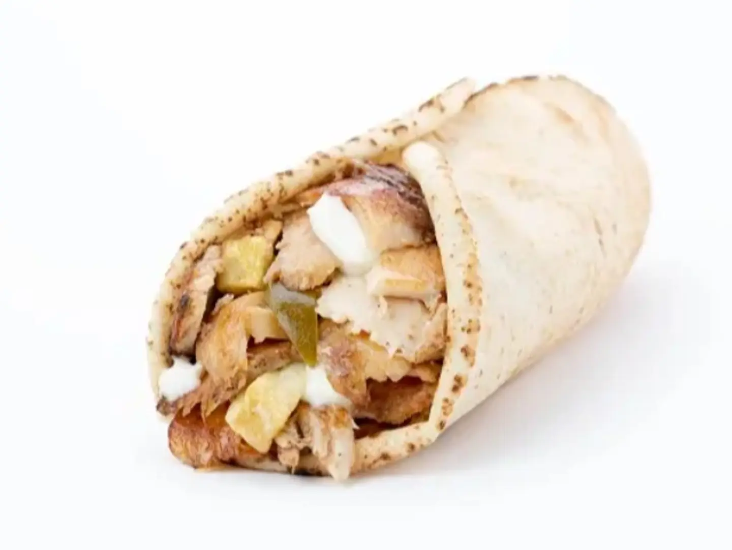 Saroukh Shawarma Large Wrap Standard Flatbread, Single Layer.