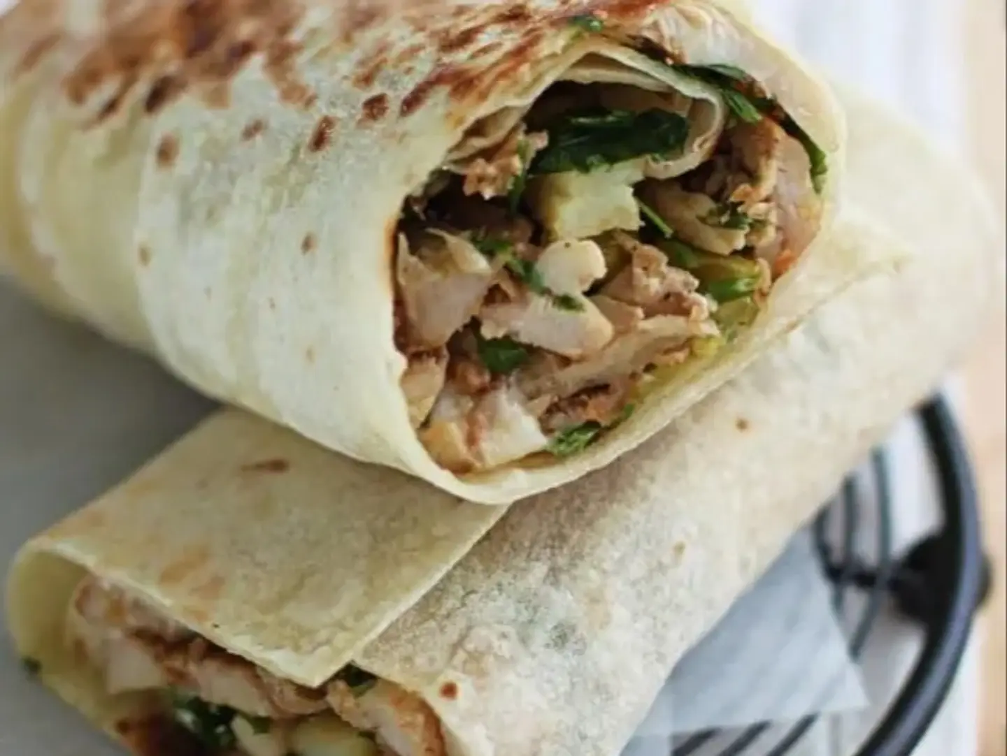 Saj Shawarma Wrap (Saroukh) With Tabbouleh