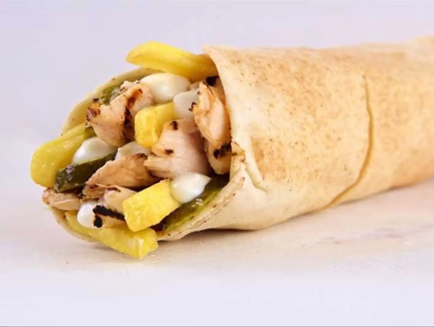 Saroukh Shawarma Large Wrap Single Layer Flatbread, With Cheese.